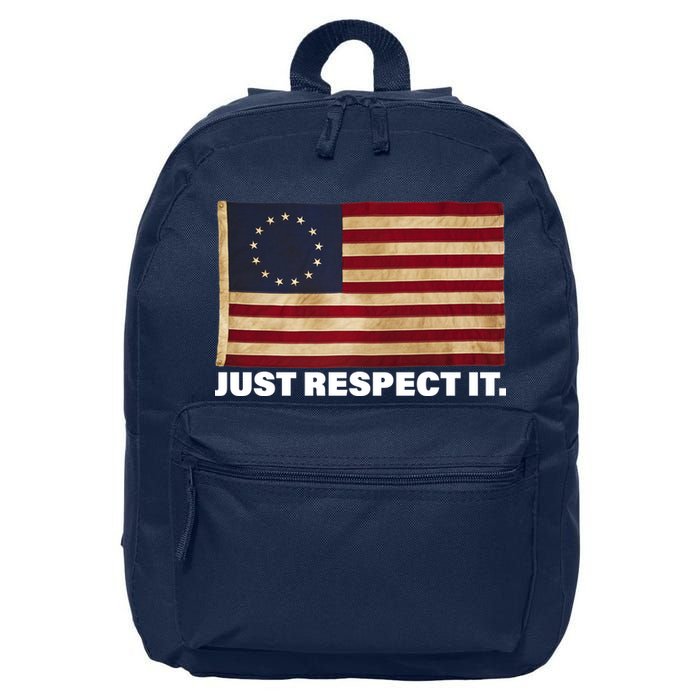 Betsy Ross Original Colonies Just Respect It 16 in Basic Backpack