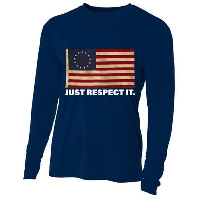 Betsy Ross Original Colonies Just Respect It Cooling Performance Long Sleeve Crew