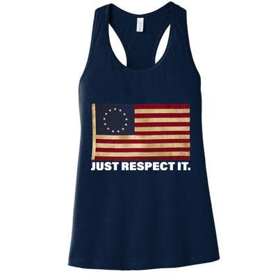 Betsy Ross Original Colonies Just Respect It Womens Tank Top