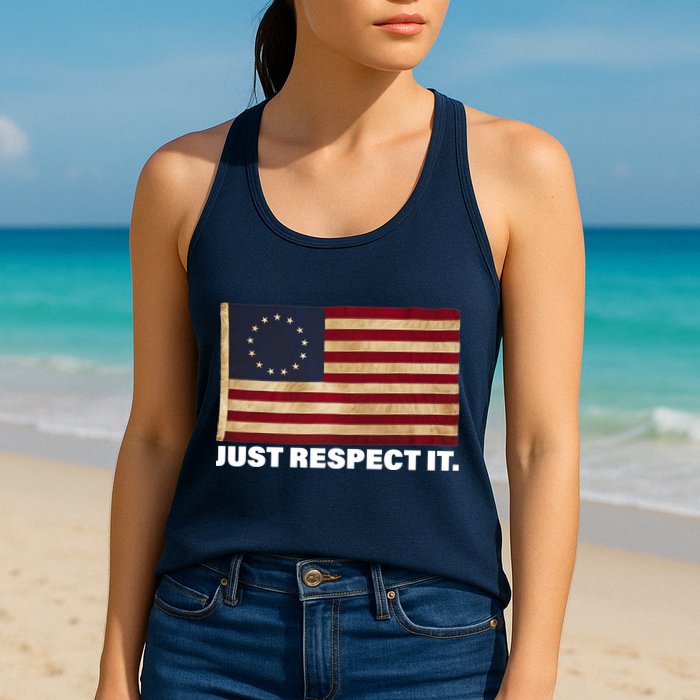 Betsy Ross Original Colonies Just Respect It Womens Tank Top