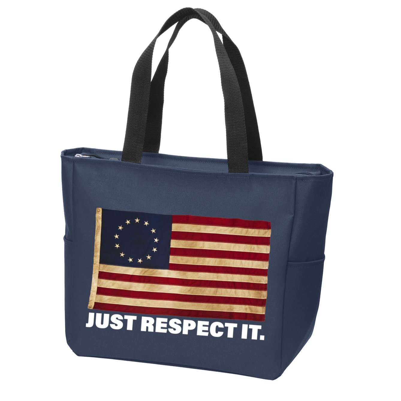 Betsy Ross Original Colonies Just Respect It Zip Tote Bag