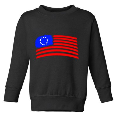 Betsy Ross Original Painted Flag Toddler Sweatshirt