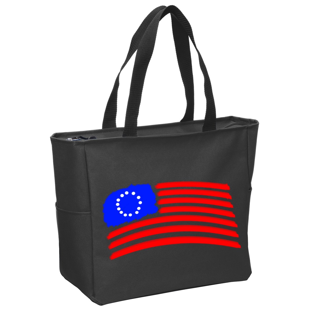 Betsy Ross Original Painted Flag Zip Tote Bag