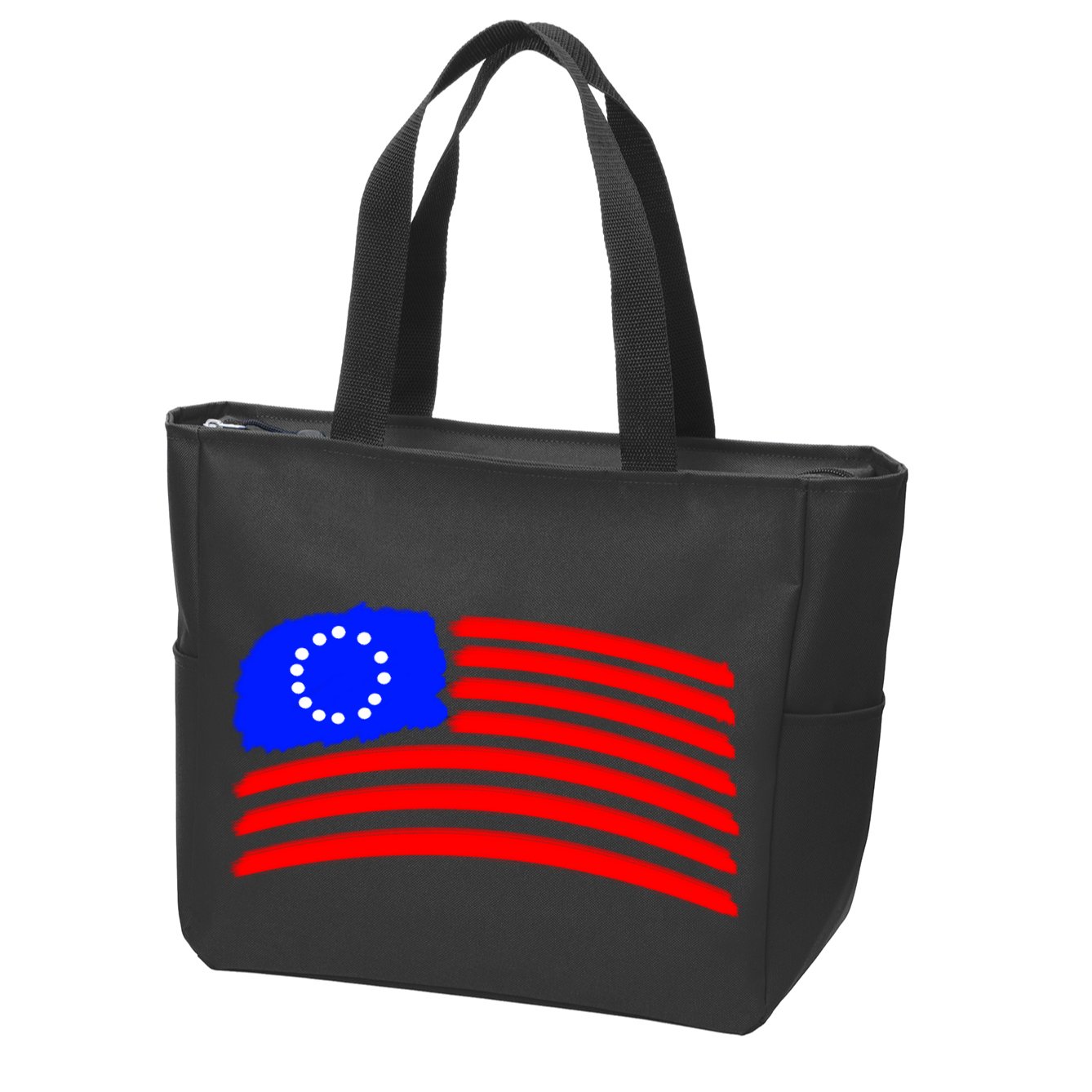 Betsy Ross Original Painted Flag Zip Tote Bag