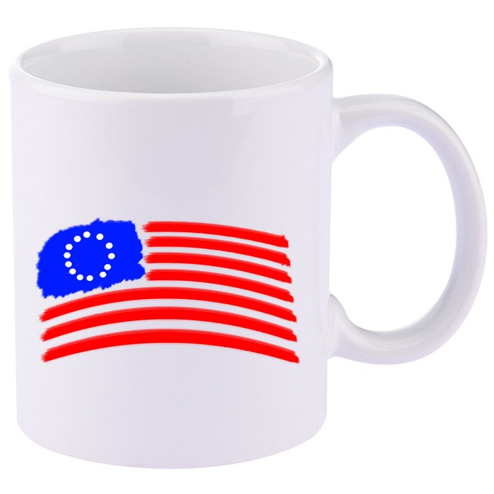 Betsy Ross Original Painted Flag 11oz C Handle Ceramic Mug