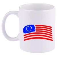 Betsy Ross Original Painted Flag 11oz C Handle Ceramic Mug