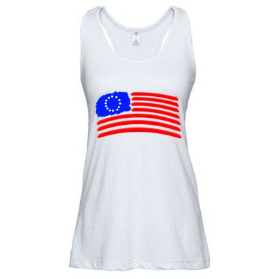 Betsy Ross Original Painted Flag Ladies Essential Flowy Tank