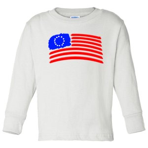 Betsy Ross Original Painted Flag Toddler Long Sleeve Shirt