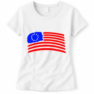 Betsy Ross Original Painted Flag Womens T-Shirt