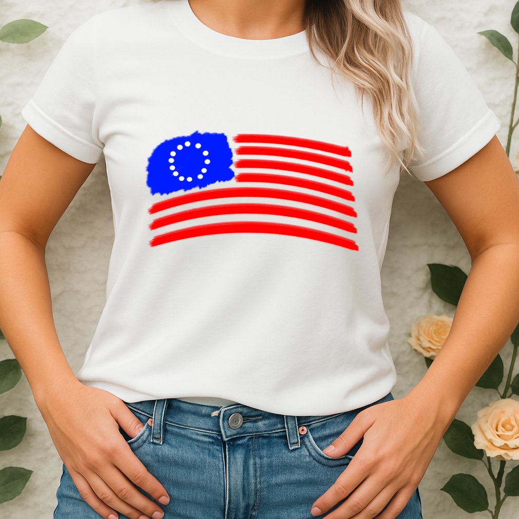 Betsy Ross Original Painted Flag Womens T-Shirt