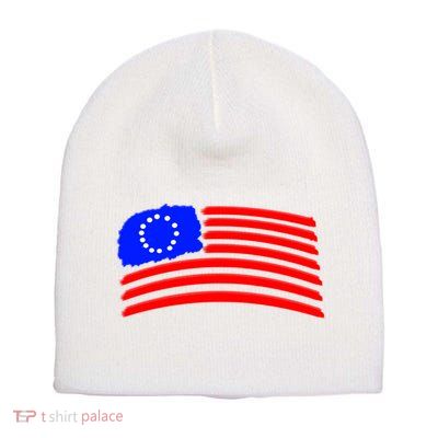Betsy Ross Original Painted Flag Short Acrylic Beanie