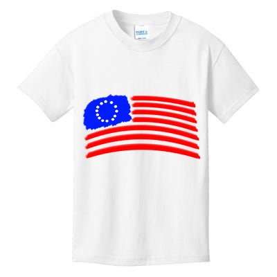 Betsy Ross Original Painted Flag Kids T-Shirt