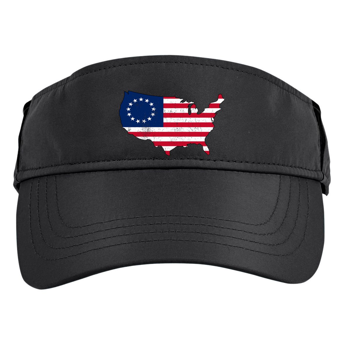 Betsy Ross USA Flag Revolutionary War Adult Drive Performance Visor