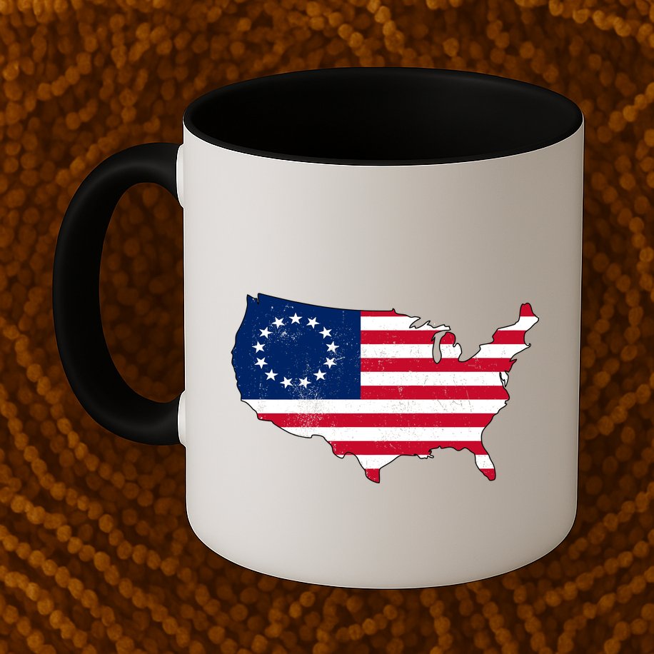 Betsy Ross USA Flag Revolutionary War Mug