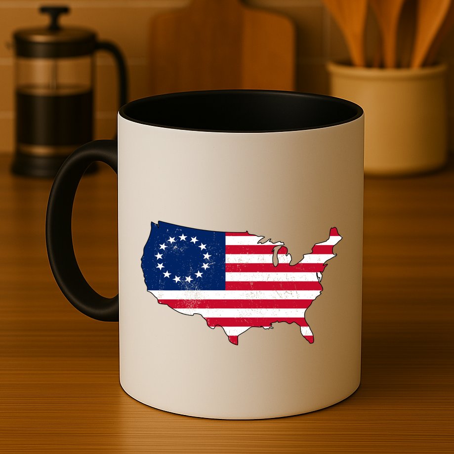 Betsy Ross USA Flag Revolutionary War Mug