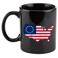 Betsy Ross USA Flag Revolutionary War 11oz C Handle Ceramic Mug