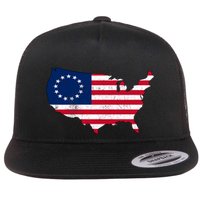 Betsy Ross USA Flag Revolutionary War Flatbill Hat