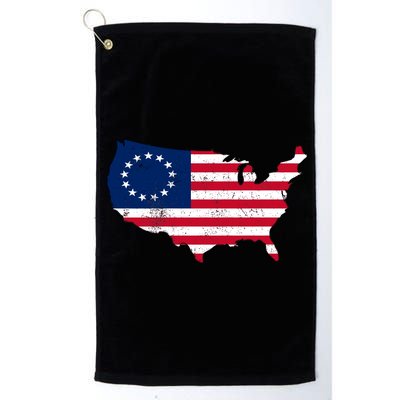 Betsy Ross USA Flag Revolutionary War Platinum Collection Golf Towel