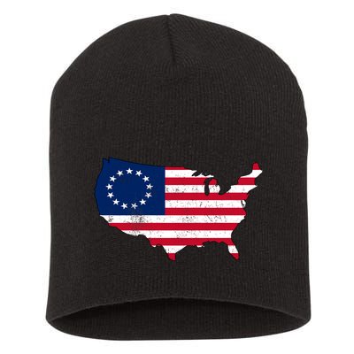Betsy Ross USA Flag Revolutionary War Short Acrylic Beanie