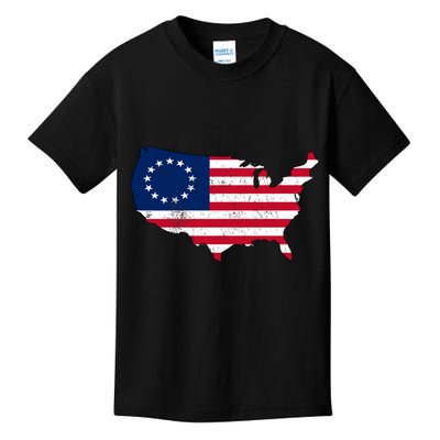 Betsy Ross USA Flag Revolutionary War Kids T-Shirt
