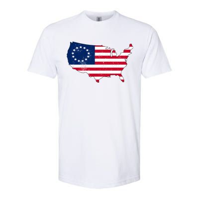 Betsy Ross USA Flag Revolutionary War Softstyle® CVC T-Shirt