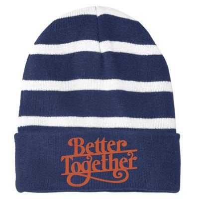 Better Together Striped Beanie with Solid Band