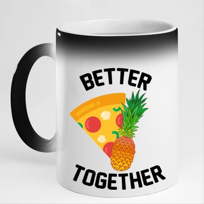 Better Together Pineapple On Pizza 11oz Black Color Changing Mug