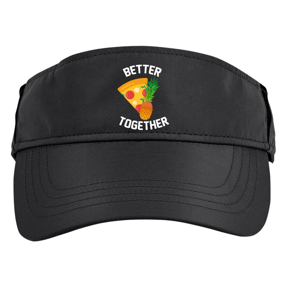 Better Together Pineapple On Pizza Adult Drive Performance Visor