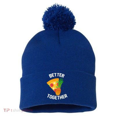 Better Together Pineapple On Pizza Pom Pom 12in Knit Beanie