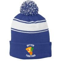 Better Together Pineapple On Pizza Stripe Pom Pom Beanie