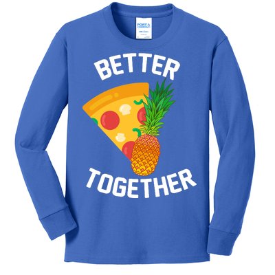 Better Together Pineapple On Pizza Kids Long Sleeve Shirt