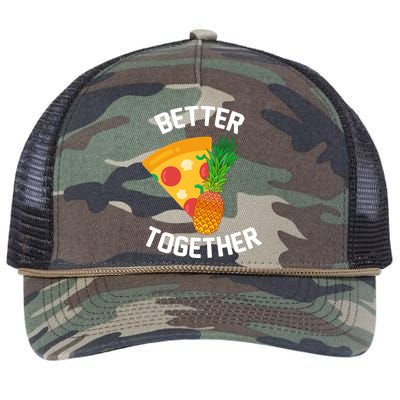 Better Together Pineapple On Pizza Retro Rope Trucker Hat Cap