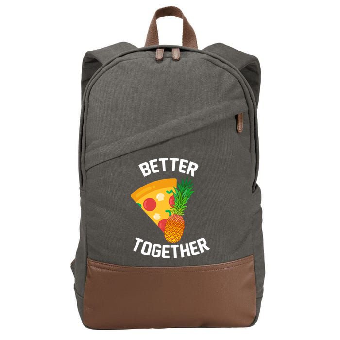 Better Together Pineapple On Pizza Cotton Canvas Backpack