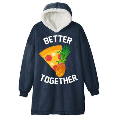 Better Together Pineapple On Pizza Hooded Wearable Blanket