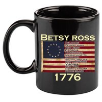 Betty Ross Original Colonies Flag 11oz C Handle Ceramic Mug