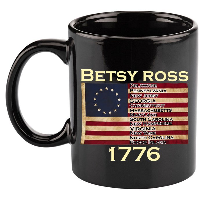 Betty Ross Original Colonies Flag 11oz C Handle Ceramic Mug