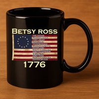 Betty Ross Original Colonies Flag 11oz C Handle Ceramic Mug