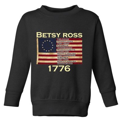 Betty Ross Original Colonies Flag Toddler Sweatshirt