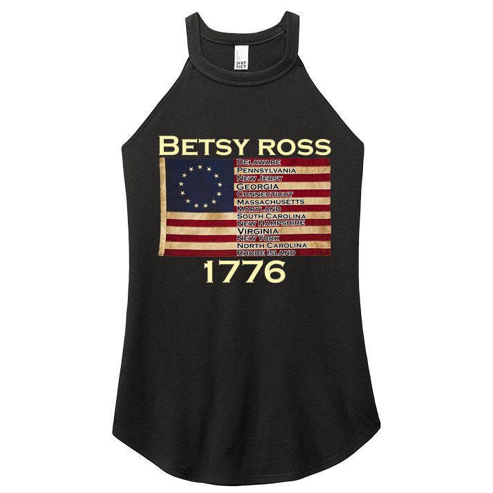 Betty Ross Original Colonies Flag Women's Perfect Tri Rocker Tank