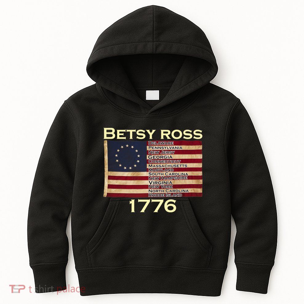 Betty Ross Original Colonies Flag Kids Hoodie