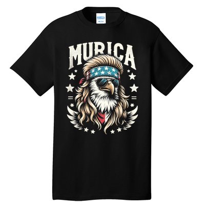 Bald Eagle Us Flag Murica! Patriotic American July 4th Tall T-Shirt