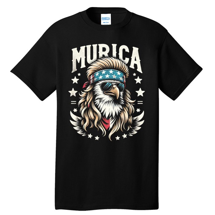 Bald Eagle Us Flag Murica! Patriotic American July 4th Tall T-Shirt