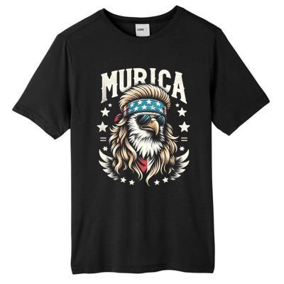 Bald Eagle Us Flag Murica! Patriotic American July 4th Tall Fusion ChromaSoft Performance T-Shirt