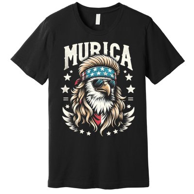 Bald Eagle Us Flag Murica! Patriotic American July 4th Premium T-Shirt