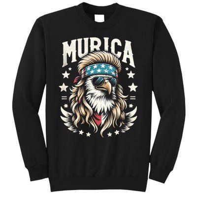 Bald Eagle Us Flag Murica! Patriotic American July 4th Tall Sweatshirt