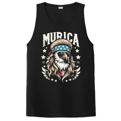 Bald Eagle Us Flag Murica! Patriotic American July 4th PosiCharge Competitor Tank