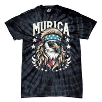 Bald Eagle Us Flag Murica! Patriotic American July 4th Tie-Dye T-Shirt