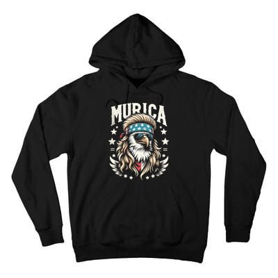 Bald Eagle Us Flag Murica! Patriotic American July 4th Tall Hoodie