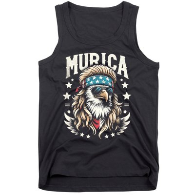 Bald Eagle Us Flag Murica! Patriotic American July 4th Tank Top