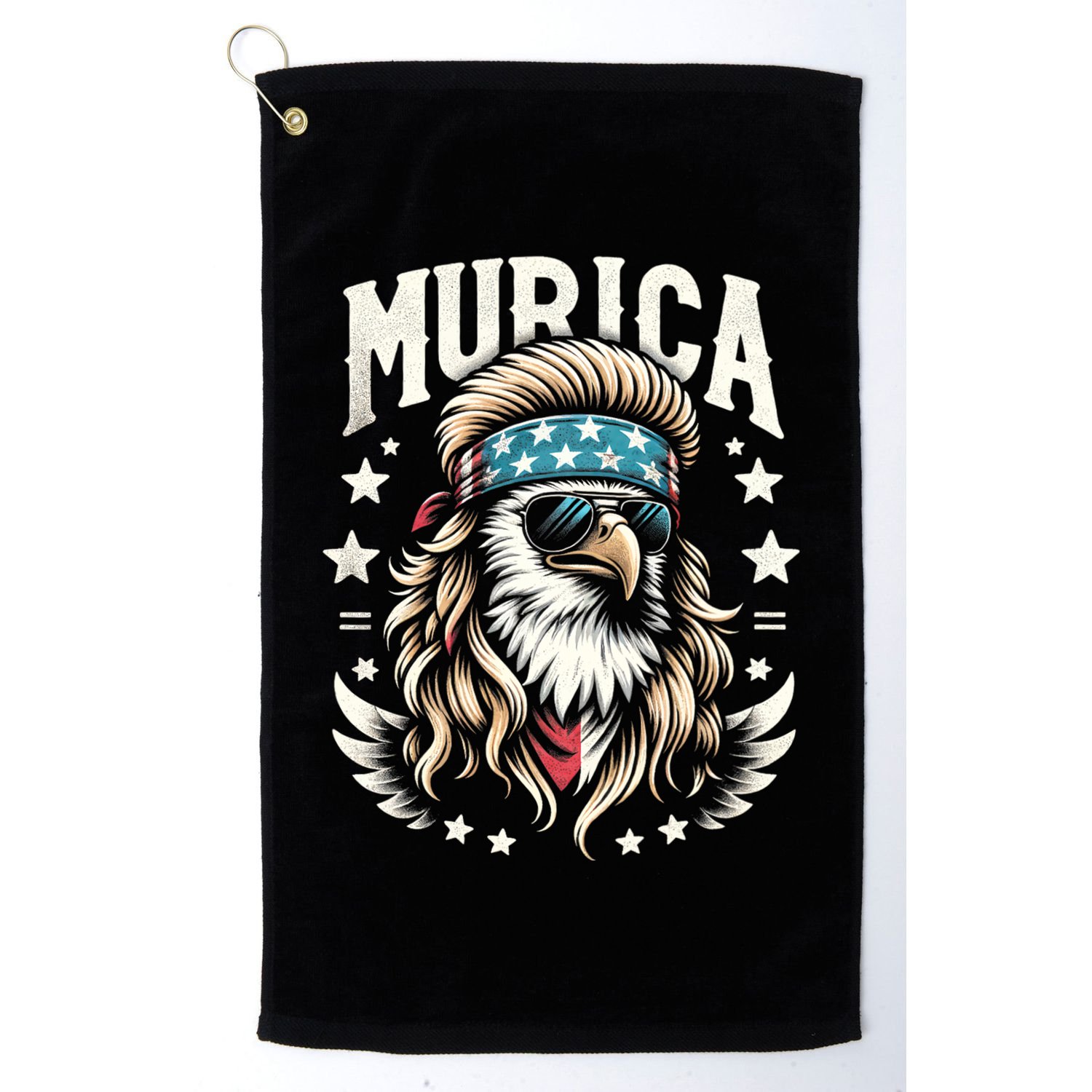 Bald Eagle Us Flag Murica! Patriotic American July 4th Golf Towel